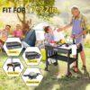 Adjustable 3-Shelf Indoor & Outdoor Grill Table | Portable Work Table with Stainless Steel Tabletop