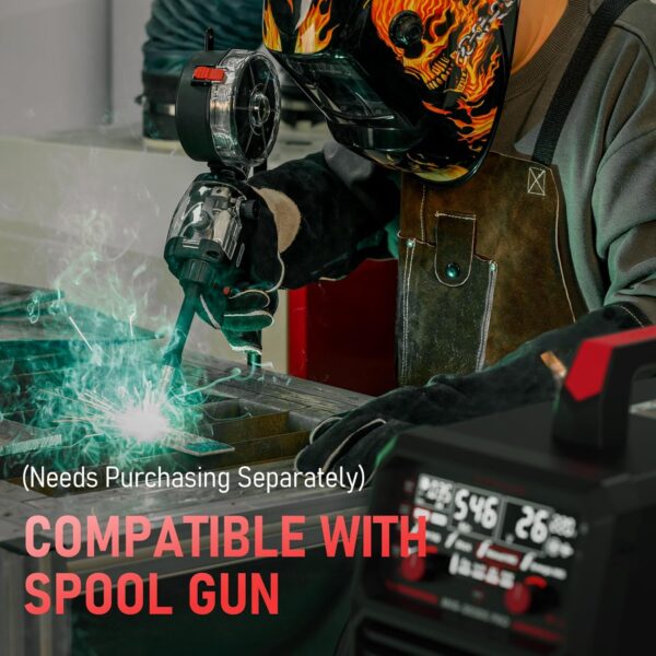 f31c7cb196da4ac3b782884e9dece2ad 135Amp MIG Welder,110V Flux Core Welder Flux MIG/Lift TIG/Stick 3-in-1 Large LED Digital Display Welding Machine IGBT Inverter Welder FLUX-135PRO