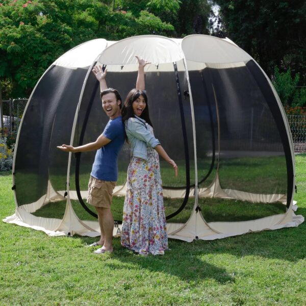 f3859a99e88f4457add076d437dec450 Screen House Camping Instant 12x12 Canopy Beige