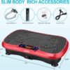 Vibration Plate Fitness Platform Exercise Machine Vibrating Lymphatic Drainage Shaking Full Body Shaker Workout Vibrate Stand Shake Board Sport Gym for Weight Loss Fat Burner for Women Men