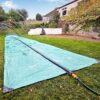 TEAM MAGNUS 31ft Slip n Slide with 500CL Inflatable Crash pad. Slip and Slide for Kids Ages 8-12 in Heavier, 0.22mm PVC with Adjustable sprinklers (372" L x 63" W x 10" H)