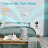 Air Purifier for Home Allergies Pets Hair in Bedroom & Standing Fan for Bedroom, 82ft CirculAir 120° Oscillating Fan