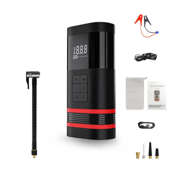 f4879a9ec89f4004ab9a1ac9359e74e8 4 in 1 Car Jump Starter with 150PSI Air Compressor 1000A Battery (Up to 5.0L Gases Engines) 7500mAh Power Bank with