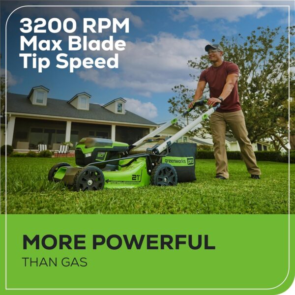 f4acaa81757e4cf3bb1fe9f815cb2b42 60V 21” Cordless (Self-Propelled) Lawn Mower , 2 x 4.0Ah Batteries and Dual Port Rapid Charger