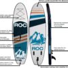 Roc Inflatable Stand Up Paddle Boards with Premium SUP Paddle Board Accessories, Wide Stable Design, Non-Slip Comfort Deck for Youth & Adults