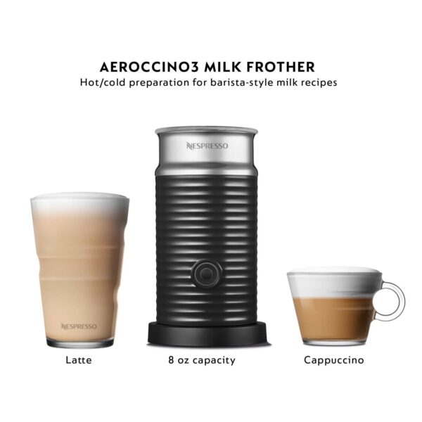 Breville Nespresso New VertuoPlus Deluxe Coffee and Espresso Single-Serve Machine in Piano Black