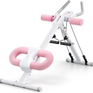 Ab Workout Equipment, Adjustable Ab Trainer Machine for Abs Workout at Home Gym, Foldable, Knee Protection, Abdominal Trainer for Stomach Workout