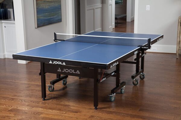 f583259cd3234fca9762408e64720766 JOOLA Inside Professional MDF Indoor Ping Pong Table with Quick Clamp Table Tennis Net and Post Set - 10 Minute Easy Assembly - Tournament Quality - Foldable with Single Player Playback Mode