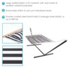 Sunnydaze 2-Person Freestanding Quilted Fabric Hammock with 15' Stand - Black and White