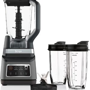 BN801 Professional Plus Kitchen System, 1400 WP, 5 Functions for Smoothies, Chopping, Dough & More with Auto IQ, 72-oz.* Blender Pitcher, 64-oz. Processor Bowl, (2) 24-oz. To-Go Cups, Grey
