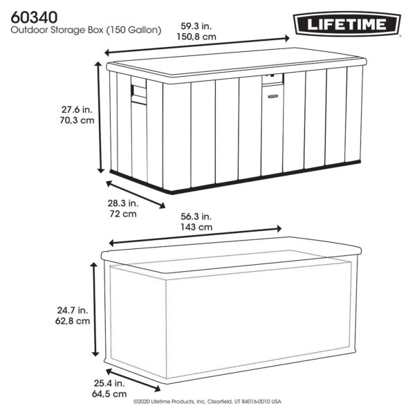 f6b557b8c17f463a915a1fd30394ec95 Lifetime 150 Gallon Outdoor Storage Deck Box in Storm Dust Gray