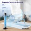 LEVOIT Tower Fan for Bedroom, Standing Fan that Blows Cold Air for Home, 28dB Quiet for Sleep, Remote, 90° Oscillation, 12H Timer, 25ft/s Velocity, 5 Speeds, 4 Modes, Bladeless 36 inch, White