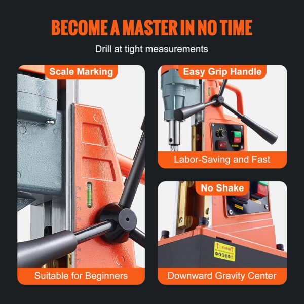f793d9c0b3c54510b6212c407c2975c4 Mag Drill Press, 1550W 2" Boring Diameter, 2922lbf Power Magnetic Drill, 500 PRM, 10-Speed, Electric Drilling Machine for Metal Surface, Industrial and Home Improvement