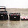 Stack-n-Roll Modular Tools Organizer for Garage Storage and DIY, 3 Piece Resin Rolling Tool Box System for Small Parts
