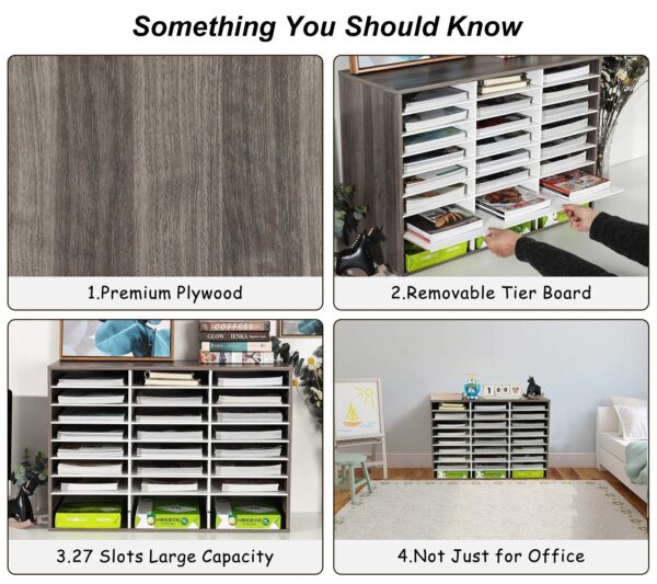 f81c9c9af4fd4c5babd57e5c1f2a7f55 TQVAI Wood Adjustable Literature Organizer