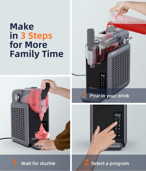 f8e0344ed234407c94729bde95b3c360 Slushie Machine - Professional Frozen Drink Maker No Ice Needed- 70 oz Slushy Machine for Home with LED Display - One-Touch Reservation & 6 Pre-set Programs for Frozen Margaritas, Frappés & Ice Cream