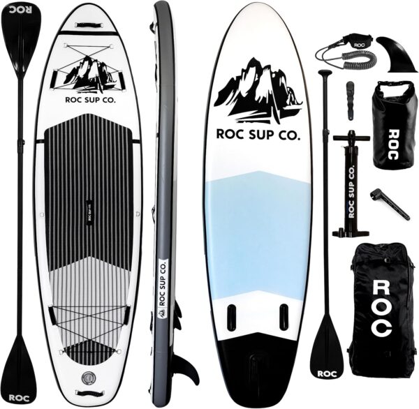 f9bd8ccca7414dfeac6c8114c0bfb3e7 Roc Inflatable Stand Up Paddle Boards 10 ft 6 in with Premium SUP Paddle Board Accessories, Wide Stable Design, Non-Slip Comfort Deck for Youth & Adults