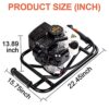 DC HOUSE 52cc 2.4HP Gas Powered Post Hole Digger with Two Earth Auger Drill Bit