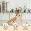 Toddler Indoor Play Equipment 2in1: Foldable Triangle Ladder and Slide/Climbing Board - Montessori Playground for Kids and Babies