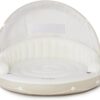 58292EP Canopy Island Inflatable Pool Float: Comfortable Lounge Surface – Built-in Cup Holders – Detachable Sunshade – 440lb Max Weight Capacity – 78.5" x 59"