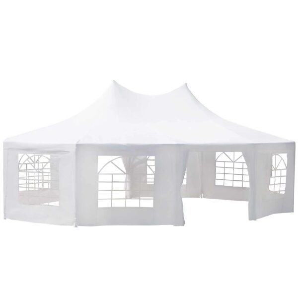 fa0e8669c7e0474eab4d1823e55dfc36 Outsunny 29 x 21 ft Party Tent, Wedding Tent with Sidewalls, Heavy Duty Event Tent with 2 Doors and 8 Windows, Outdoor Gazebo Tent for Party, White