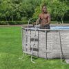 Bestway Oval Above Ground Pool Set (10' x 6'7" x 33")| Includes Filter Pump & ChemConnect Dispenser