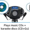 Portable WiFi Karaoke Machine for Adults – Black Pedestal with 7” Touchscreen, Built-In Speaker, Bluetooth, Recorder & 2 Wired Microphones