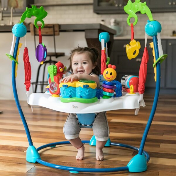 Baby Einstein Neighborhood Symphony Activity Infant Jumper with Take-Along Drum Set, Unisex
