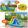 Costway Inflatable Water Slide Mighty Bounce House Castle Splash Pool without Blower