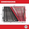 Milwaukee SAE/Metric Combination Ratcheting Wrench Mechanics Tool Set (30-Piece) 48-22-9416-48-22-9516