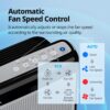 Air Purifiers for Home Up to 1,748ft², True HEPA Filter for Smoke, Allergies, Pet Dander, Odor, Air Quality Monitor, Auto&Eco Mode, Timer, Filter Indicator, 3yr Warranty, 200M, Black