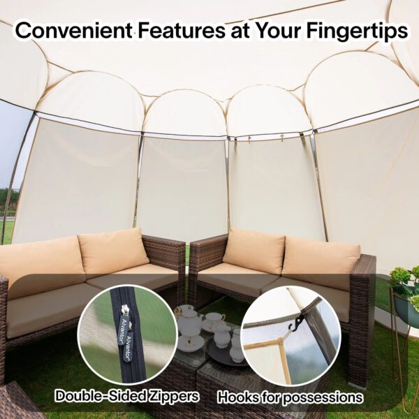 fbbb66e5dc8b48f2bcdf5a62c51d5e55 Alvantor 15' x 15' Screen House, Beige