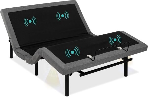 fbc1e0ff79cf425aa8a0402a6944b073 Best Choice Products Ergonomic Twin XL Size Adjustable Bed Frame, Electric Base w/Wireless Remote Control, Nightlight, Massager, 2 USB Ports