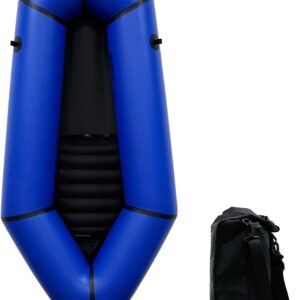 Lightweight Packrafts, TPU Inflatable Kayak for Flat Water Rafting Camping Trip/Fishing/Water Adventures 1 Person/2 Person Packraft, 330lb/660lb Weight Capacity