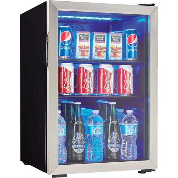 Danby - 95-Can Beverage Cooler - Stainless Steel