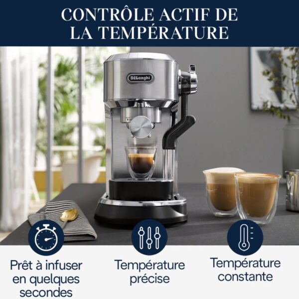 Delonghi New Dedica Maestro Plus Espresso Machine with Automatic Steam Wand