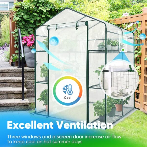 fc5f2733467b43379fe1042a32e7f085 Quictent Greenhouse for Outdoors with Screen Door & Windows