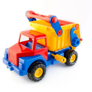 Wader Truck No. 1 Giant Dump Truck Ride-On Toy Red, Yellow and Blue