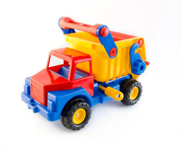 Wader Truck No. 1 Giant Dump Truck Ride-On Toy Red, Yellow and Blue