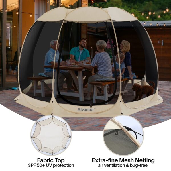 fcbd8896b95e4e09bb39d5a513984c5e Screen House Room Camping 12x12 Ecru Instant Canopy