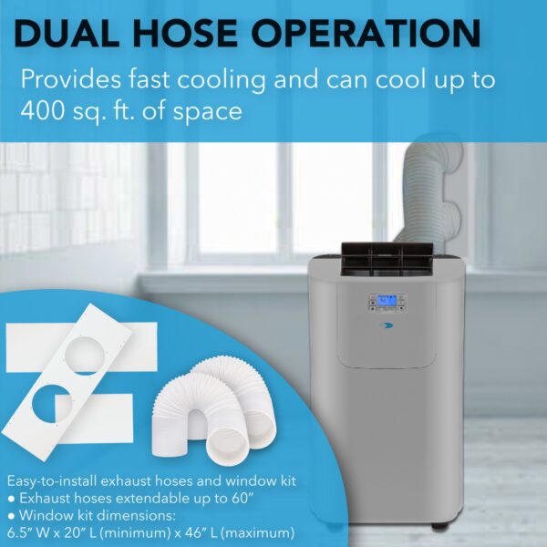 Whynter - 400 Sq. Ft. Portable Air Conditioner - Silver