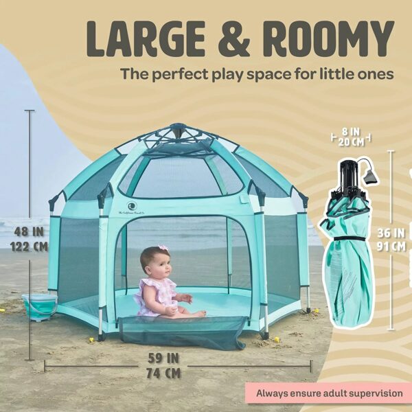 POP 'N GO Premium Indoor and Outdoor Baby Playpen - Play Yard - Sweet Mint