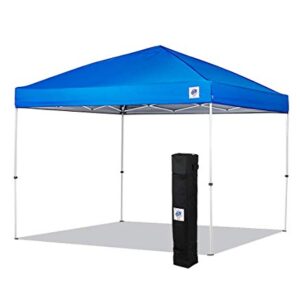 Envoy Instant Shelter Canopy, 10' x 10', Roller Bag, 4-Piece Spike Set, Recreational Grade Royal Blue Top