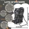 Luvdbaby Hiking Baby Carrier Backpack with Diaper Change Pad