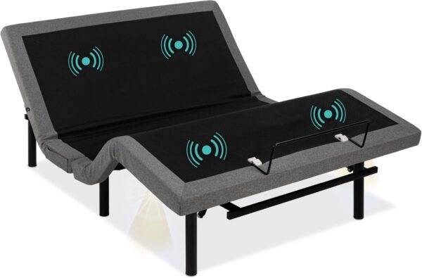 fed38dea9bc840cf885a6554a0460143 Best Choice Products Ergonomic Twin XL Size Adjustable Bed Frame, Electric Base w/Wireless Remote Control, Nightlight, Massager, 2 USB Ports