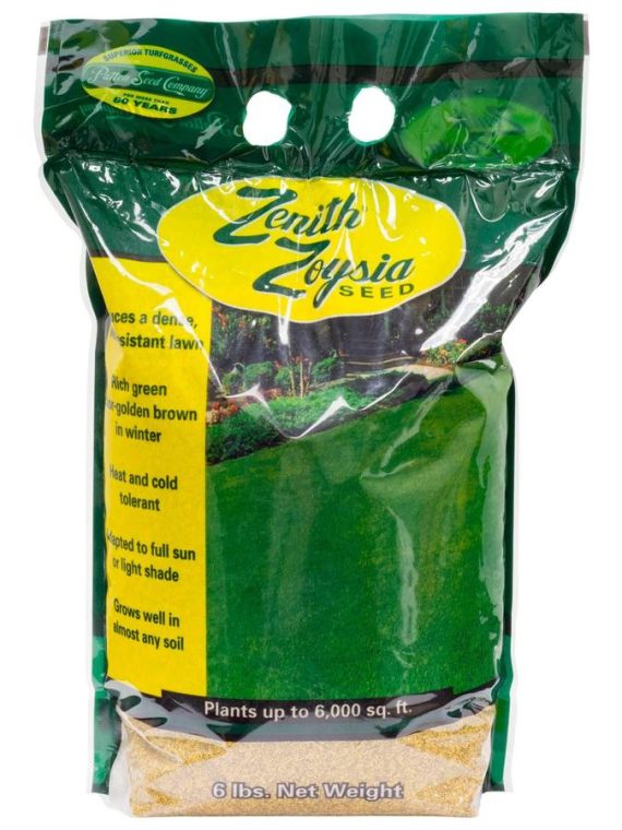 ff1d0d2609b240099f19eaf36badb602 Zenith Zoysia Grass Seed – 6 lb Bag, Shade & Drought Tolerant, Covers 6,000 sq ft, Dark Green Medium Texture