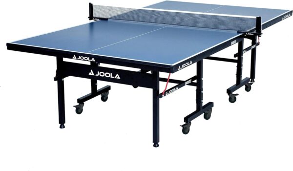 ff81fa9a5c9f49909fef53ac6e49e38b JOOLA Inside Professional MDF Indoor Ping Pong Table with Quick Clamp Table Tennis Net and Post Set - 10 Minute Easy Assembly - Tournament Quality - Foldable with Single Player Playback Mode