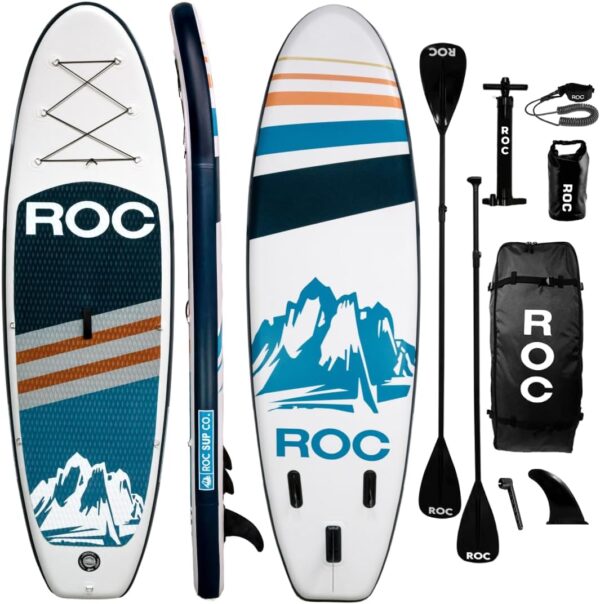 ff934b666f6b410ba090730ac35a73d7 Roc Inflatable Stand Up Paddle Boards with Premium SUP Paddle Board Accessories, Wide Stable Design, Non-Slip Comfort Deck for Youth & Adults