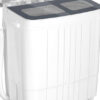Portable Washing Machine - 14.5 lbs Mini Twin Tub Washer & Spin Dryer for Apartments, Dorms, RVs, Camping - Gray/Blue